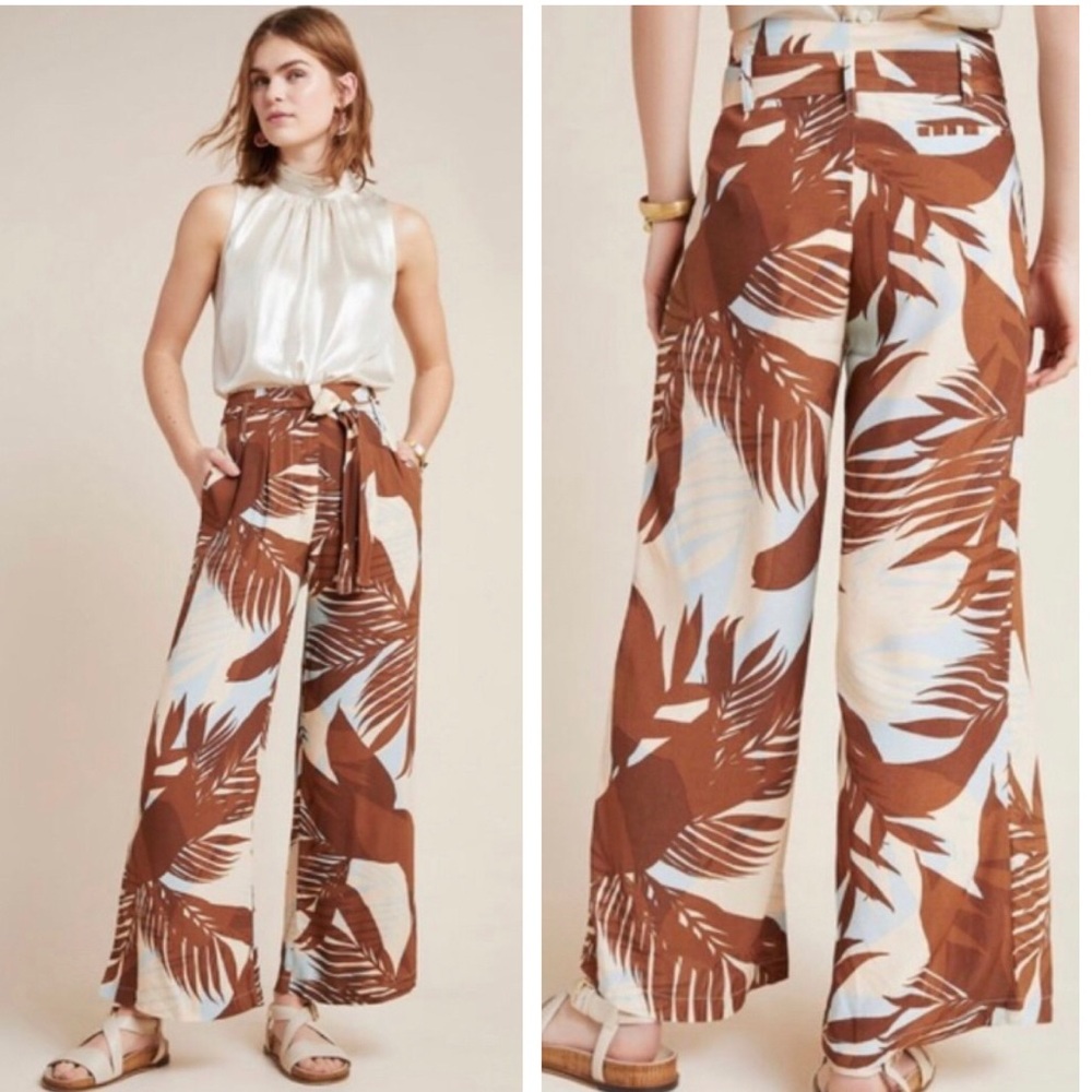 Anthropologie dRA Paradisas Brown Wide Leg Pants